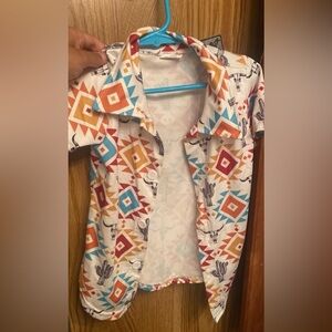 Colorful Geometric Print Shirt